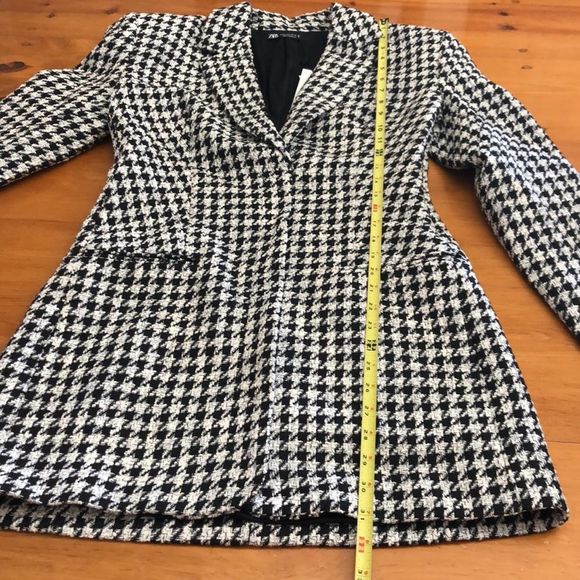 NWT Zara Houndstooth Structured Blazer Dress - Picture 14 of 16